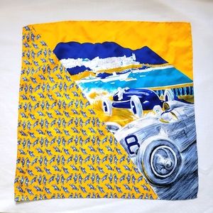 Vintage Prochownick 100% Silk Ascot. Vintage Sprint Car Racing Silk Ascot/Cravat